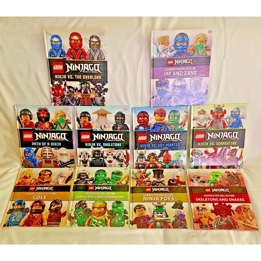 LEGO NINJAGO Master of Spinjitzu Hard Cover Book Set of 10 Like New